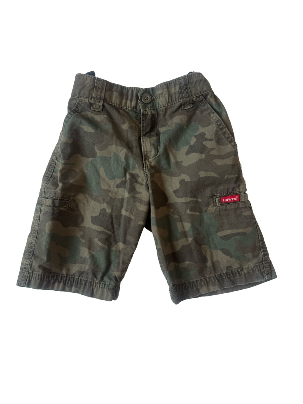 Levi's Boys' 511 Camo Cargo Shorts in Green and Brown Size 6